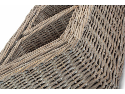 Basket, GREY WASH FINISH TRAY SET 4 - NO LINING