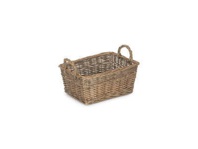 Basket, MEDIUM ANTIQUE WASH HANDLED STORAGE SOLUTION - UNLINED