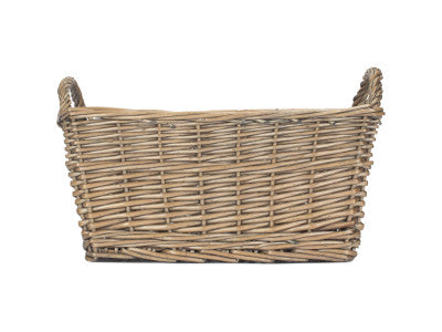 Basket, LARGE ANTIQUE WASH HANDLED STORAGE SOLUTION - UNLINED