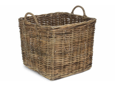 Basket, INGLENOOK SQUARE RATTAN LOG BASKET