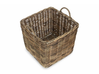 Basket, INGLENOOK SQUARE RATTAN LOG BASKET