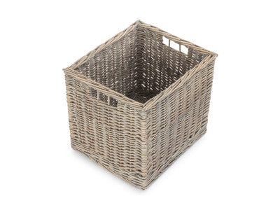 Basket, SQUARE GREY WASH STORAGE SOLUTION