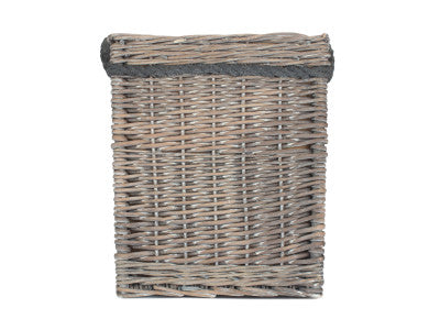 Basket, SIZE 1 GREY WASH SQUARE STORAGE BASKET
