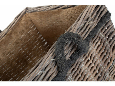Basket, SIZE 1 GREY WASH SQUARE STORAGE BASKET