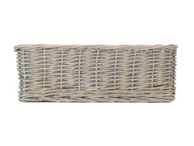 Basket, LARGE GREY WASH FINISH TRAY