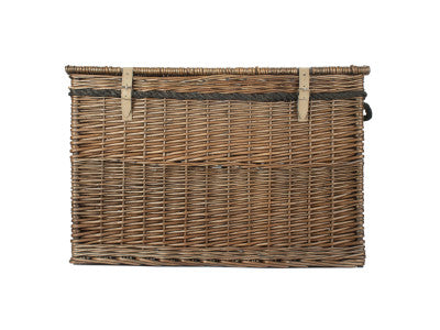 "Basket, 29" ANTIQUE WASH STORAGE HAMPER"