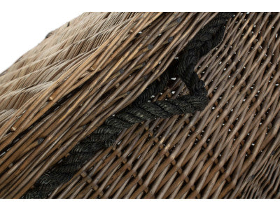 "Basket, 29" ANTIQUE WASH STORAGE HAMPER"