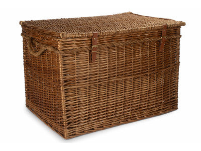 "Basket, 29" LIGHT STEAMED STORAGE HAMPER"