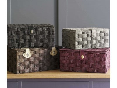 Basket, SMALL GREY PAPER ROPE HAMPER
