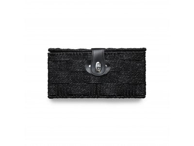 Basket, SMALL BLACK PAPER ROPE HAMPER