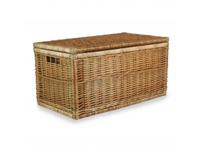 "Basket, 31" LIGHT STEAMED LINEN CHEST"