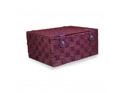 Basket, EXTRA LARGE BURGUNDY PAPER ROPE HAMPER