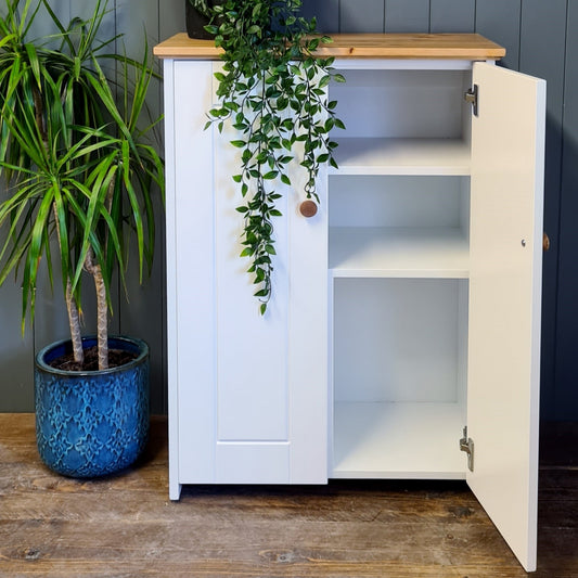4 shelf cupboard and compartment for boots