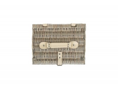 "Basket, 12" ANTIQUE WASH SPLIT WILLOW HAMPER"