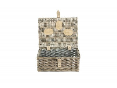 "Basket, 10" ANTIQUE WASH SPLIT WILLOW HAMPER"