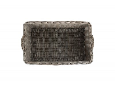Basket, MEDIUM SHALLOW ANTIQUE WASH STORAGE BASKET