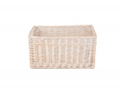 Basket, EXTRA LARGE WHITE WASH STORAGE BASKET