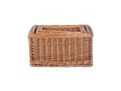 Basket, Set of 4 DOUBLE STEAMED STORAGE BASKETS 
