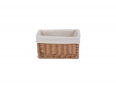 Basket, SMALL DOUBLE STEAMED STORAGE BASKET with WHITE LINING