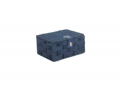 Basket, SMALL BLUE PAPER ROPE HAMPER