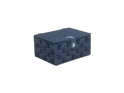 Basket, MEDIUM BLUE PAPER ROPE HAMPER