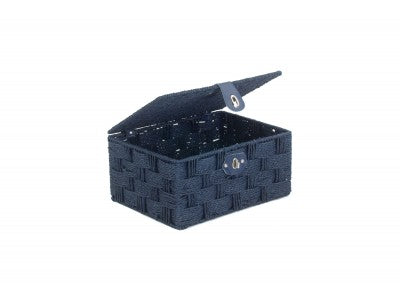 Basket, MEDIUM BLUE PAPER ROPE HAMPER