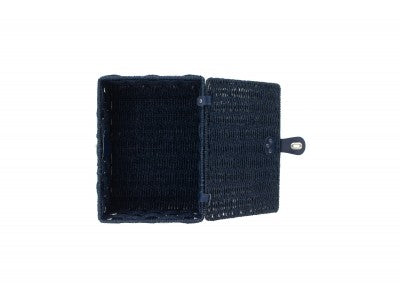 Basket, MEDIUM BLUE PAPER ROPE HAMPER