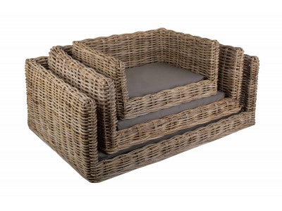 Basket, Set of 3 LUXURY RATTAN DOG SOFA BED 