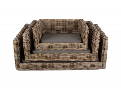 Basket, Set of 3 LUXURY RATTAN DOG SOFA BED 
