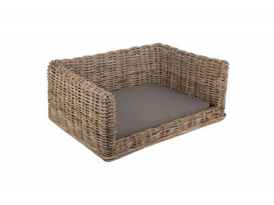 Basket, LUXURY RATTAN DOG SOFA BED - MEDIUM