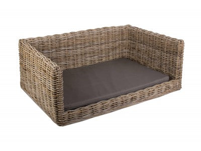 Basket, LUXURY RATTAN DOG SOFA BED - LARGE