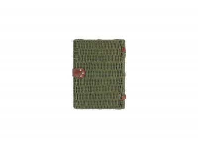 Basket, MEDIUM FOREST GREEN PAPER ROPE HAMPER