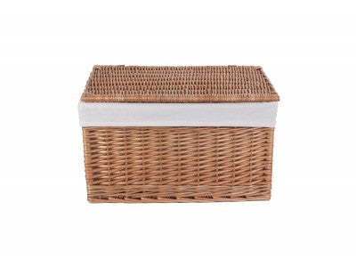 Basket, EXTRA LARGE DOUBLE STEAMED STORAGE HAMPER with WHITE LINING