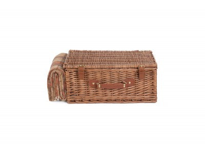 Basket, 4 PERSON AUTUMN RED TARTAN HAMPER
