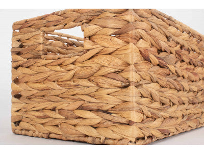 Basket, SMALL WATER HYACINTH RECTANGULAR STORAGE BASKET