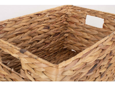 Basket, MEDIUM WATER HYACINTH RECTANGULAR STORAGE BASKET