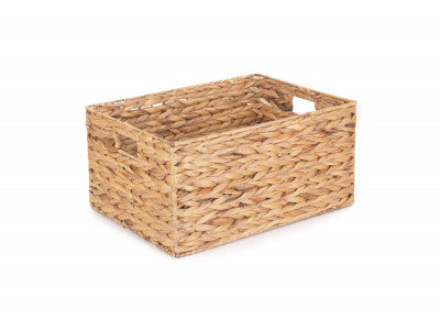 Basket, LARGE WATER HYACINTH RECTANGULAR STORAGE BASKET