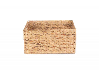 Basket, LARGE WATER HYACINTH RECTANGULAR STORAGE BASKET