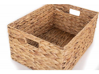 Basket, LARGE WATER HYACINTH RECTANGULAR STORAGE BASKET