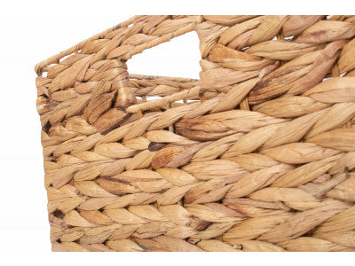 Basket, LARGE WATER HYACINTH RECTANGULAR STORAGE BASKET