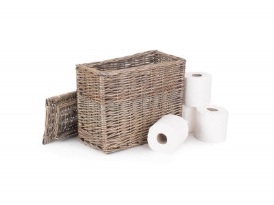Basket, RECTANGULAR TOILET TIDY LIDDED BASKET