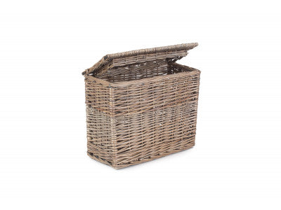 Basket, RECTANGULAR TOILET TIDY LIDDED BASKET