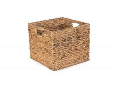 Basket, SMALL WATER HYACINTH SQUARE STORAGE BASKET