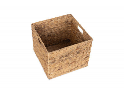 Basket, SMALL WATER HYACINTH SQUARE STORAGE BASKET