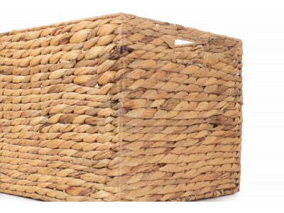 Basket, SMALL WATER HYACINTH SQUARE STORAGE BASKET