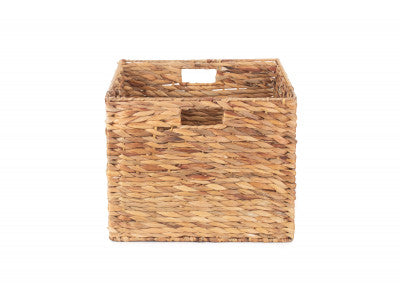 Basket, MEDIUM WATER HYACINTH SQUARE STORAGE BASKET