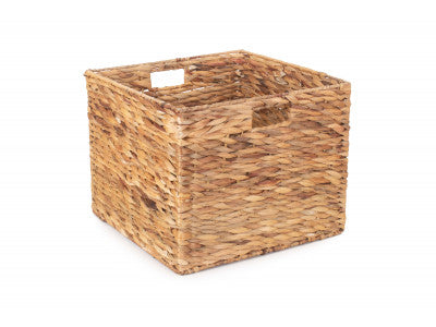 Basket, MEDIUM WATER HYACINTH SQUARE STORAGE BASKET