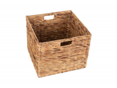 Basket, MEDIUM WATER HYACINTH SQUARE STORAGE BASKET