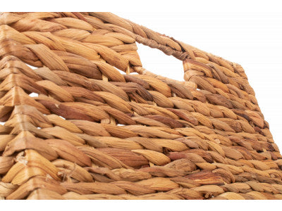 Basket, MEDIUM WATER HYACINTH SQUARE STORAGE BASKET