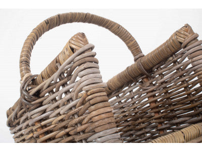 Basket, SMALL RATTAN OPEN ENDED LOG BASKET